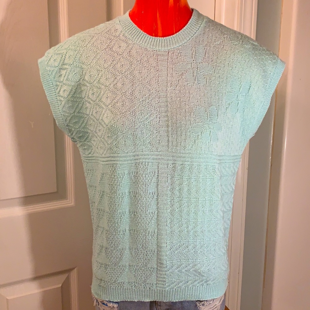 VINTAGE CUDDLE KNIT Minty Kawaii Top